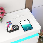 9 Drawer Dresser with LED Light and Charging Station, Wide Drawer Organizer - Image 7