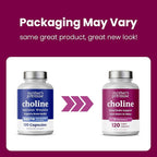 Prenatal Choline Supplements 550mg | 120 Capsules | Supports Baby’s Brain - Image 7