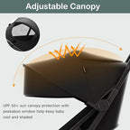 INFANS Lightweight Baby Stroller, Ultra-Compact Fold Airplane Ready Travel - Image 6