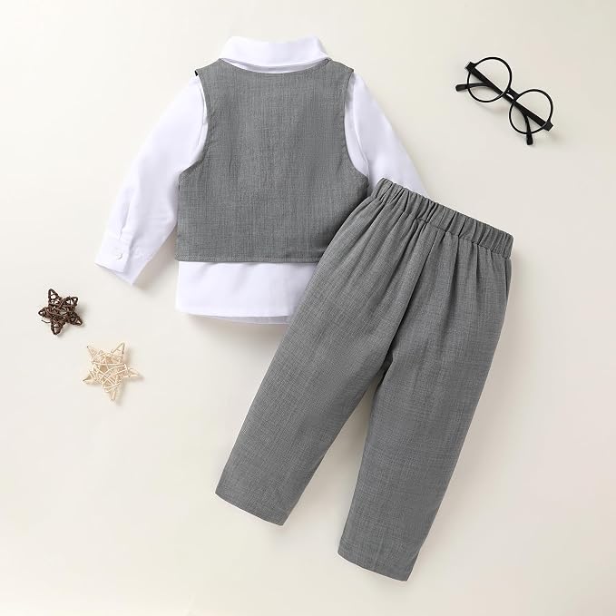 YOUNGER TREE Toddler Boy Clothes Suit Gentleman Wedding Outfits Baby Formal - Image 2