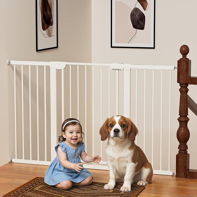 29.5-59.8" Baby Gate for Stairs, Baby Safety Essentials, Auto Close Gate for by Mutak
