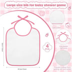 4 Sets Bottle Chug Baby Shower Games Juegos Para Plastic Baby Bottles Bibs - Image 3