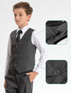 A&J DESIGN Boys 7-Piece Formal Suit Ring Bearer Outfit - Image 4