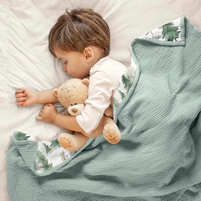 lulumoon Muslin Baby Blanket Neutral: Lightweight Cotton Blanket - Image 8
