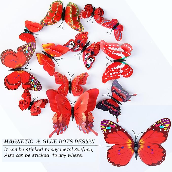 Butterfly Wall Decor 24/48 PCS, 3D Butterflies Stickers - Image 3