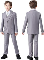 Boys Suit Set Slim Fit Kids Formal Suits Toddler Tuxedo Wedding Prom Classic - Image 5
