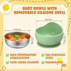 Nuogo 6 Pcs Stainless Steel Baby Bowls - Image 3