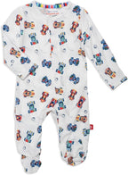 Magnetic Me Boys Modal Magnetic Baby Footie Pajamas | Silky Soft Modal Fabric | by magneticme