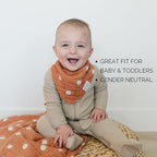 Mebie Baby Muslin Cotton Bib, 3 pack, Baby Bib Set - Image 6