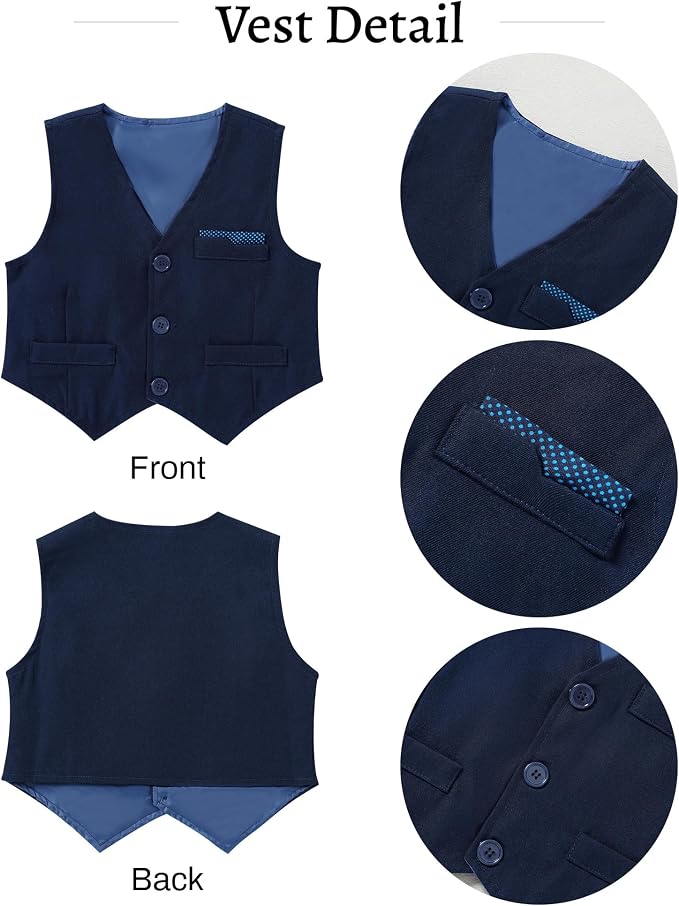 nilikastta Toddler Baby Boy Clothes Suit Gentleman Wedding Outfits Formal Dress - Image 6