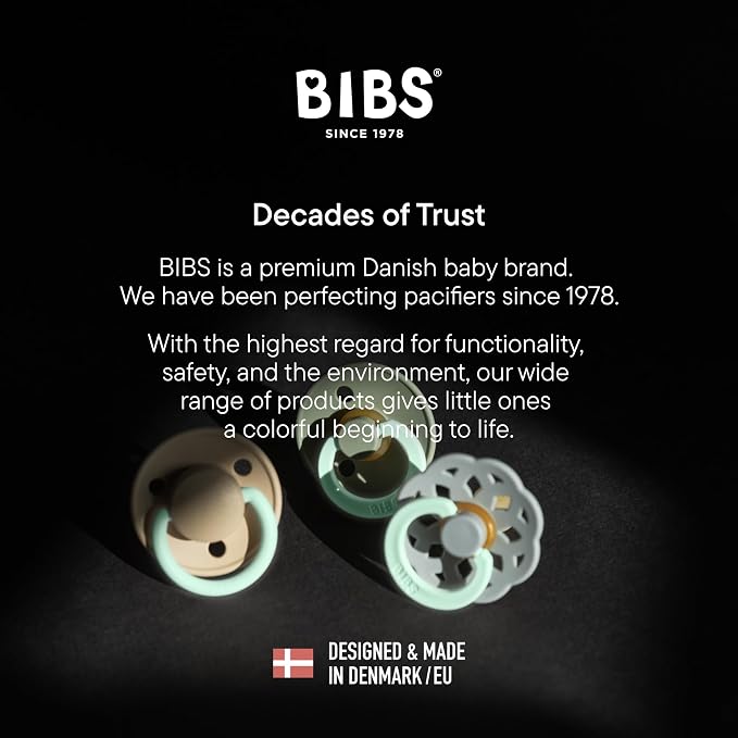 BIBS Pacifiers Colour Collection | Natural Rubber Baby Pacifier | Set of 2 - Image 7