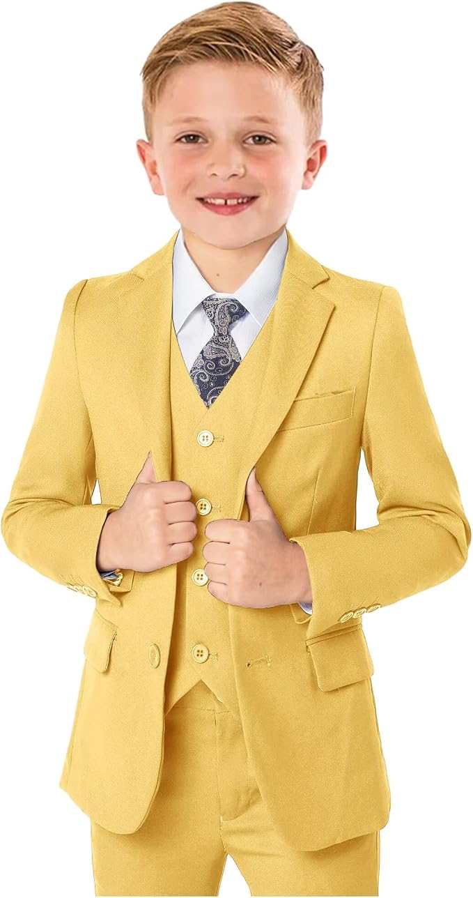 Boys’ Formal Suit 5 Piece Set, Toddler Tuxedos by KEYWANTS