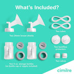 Cimilre 24MM Breast Milk Collection Kit, Double Pumping Breast Milk Collector - Image 2