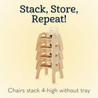 Foundations Easy Serve 9" Wood Feeding Chair - Image 3