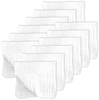 SWEET DOLPHIN 12 Pack Muslin Burp Cloths Large 100% Cotton Hand Washcloths by SWEET+DOLPHIN
