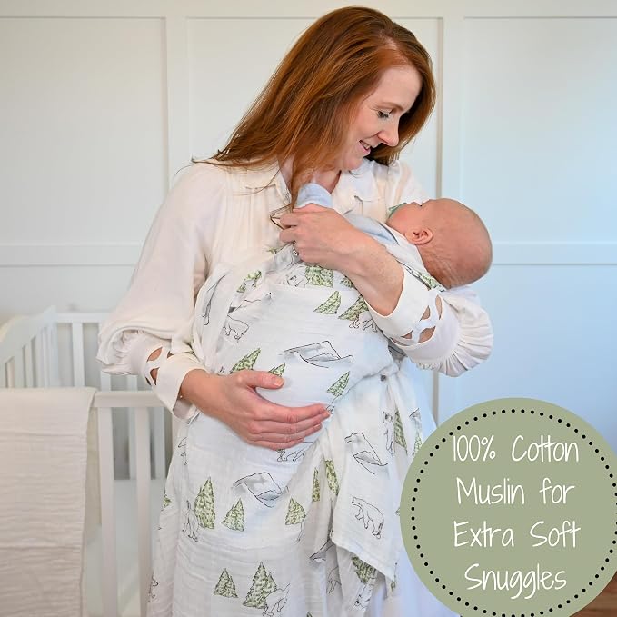 LollyBanks Muslin Swaddle Blankets, 100% Cotton Soft Baby Swaddle Blanket - Image 5