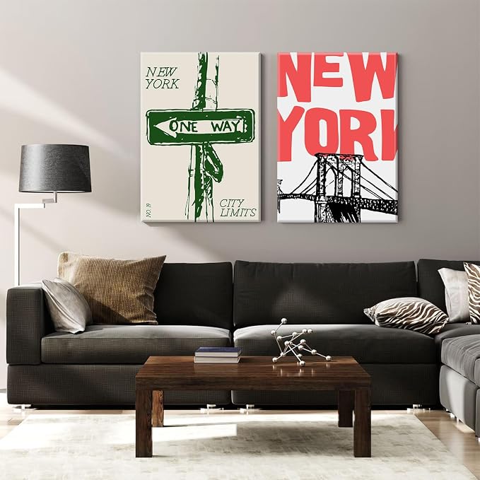 New York City Wall Art Nyc Canvas Wall Decor Vintage New York Pictures Poster - Image 3