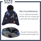 JANGANNSA Knitted Baby Hat Scarf Set Winter Warm Boys Girls Beanie Fleece - Image 7