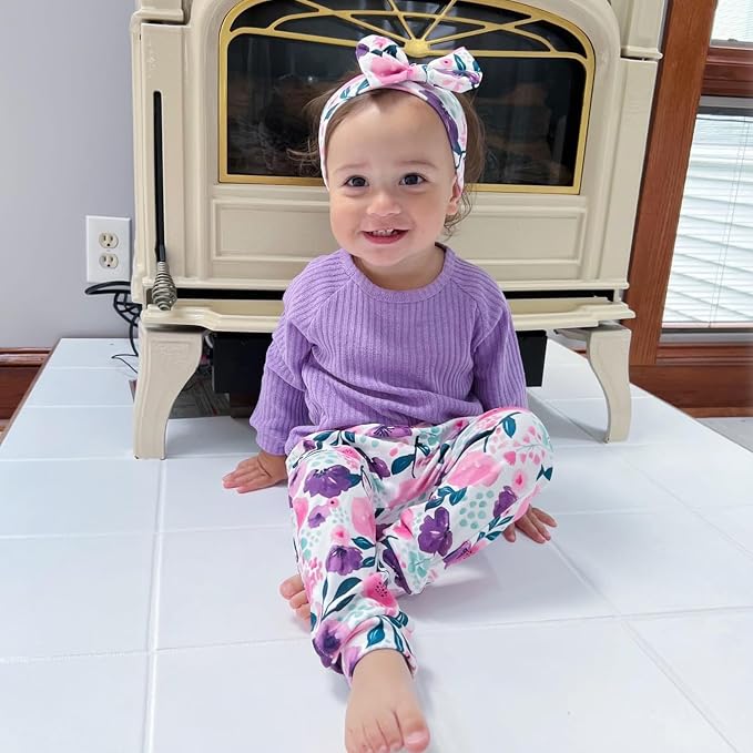 HINTINA Infant Baby Girl Knit Pullover Long Sleeve Sweater Outfits Fall Winter - Image 2