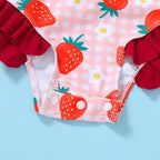 Infant Baby Girl Swimsuit One-Piece Long Sleeve Rash Guard - Image 6