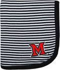Creative Knitwear Miami Redhawk Striped Baby and Toddler Blanket by CollegeBaby