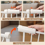 Extra Wide Baby Gate with Door Pressure Mounted 71.65-76.38 Inch, Child Baby - Image 3