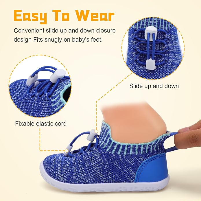 FEETCITY Baby Shoes Boys Girls First Walking Shoes Lightweight Infant Sneakers - Image 2