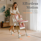 Mallify Foldable High Chairs for Babies and Toddlers, 3-in-1 Convertible Baby - Image 2