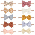 Baby Girl Headbands and Bows, Newborn Infant Toddler Nylon Hairbands Hair by VISBL