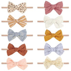 Baby Girl Headbands and Bows, Newborn Infant Toddler Nylon Hairbands Hair by VISBL