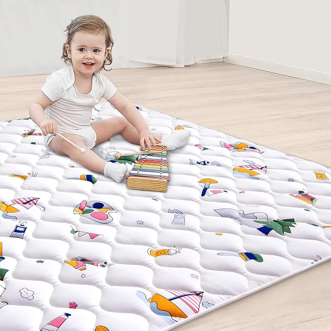 High-Density Foam Baby Play Mat, 47x47 Inches Thicken One-Piece Comfortable and - Image 3