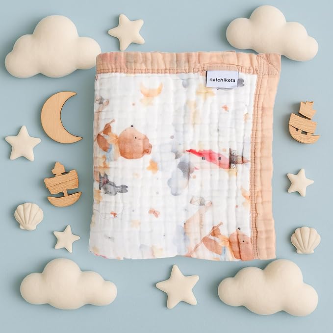 Organic Cotton Muslin Baby Blanket - Image 2