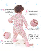 Bamboo Viscose Convertible Baby Footies Pajamas, footies - Image 2
