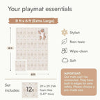 Lillefolk Baby Play Mat for Floor – 6x8ft Vintage Vanilla | Soft Non Toxic - Image 8