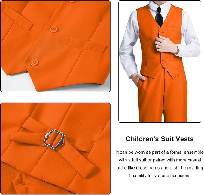 Boys Suit for Kids Teens Formal 5 Piece Tuxedo Suit Set - Image 4