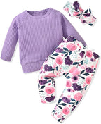 HINTINA Infant Baby Girl Knit Pullover Long Sleeve Sweater Outfits Fall Winter by HINTINA