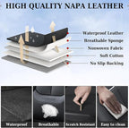 Coverado Car Seat Covers Full Set, Car Seat Protector Waterproof, Nappa Leather - Image 7