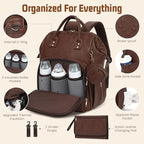 Premium Vegan Leather Diaper Bag Backpack - Image 3