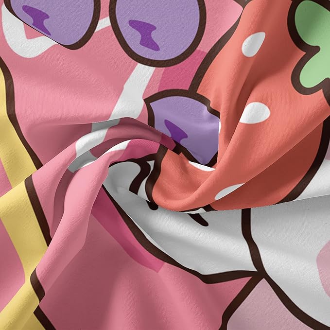 QOOMO Kawaii Bear Comforter King, Down Alternative, Soft and Lightweight，King - Image 7
