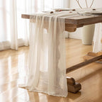 Cheesecloth Table Runner Ivory Cream White Gauze Rustic Cheese Cloth Spring - Image 4