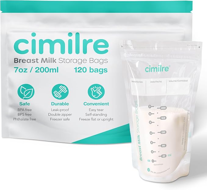 Cimilre S7 Dual Pro Rechargeable Breast Pump & Breast Milk Storage Bags Bundle - Image 6