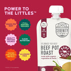 Serenity Kids 7+ Months Beef Pot Roast Bone Broth Puree Baby Food Pouches - Image 4