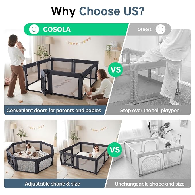 Baby Playpen, Large Play Pen for Babies and Toddlers - Image 4