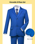 Boys’ Formal Suit 5 Piece Set, Toddler Tuxedos - Image 5