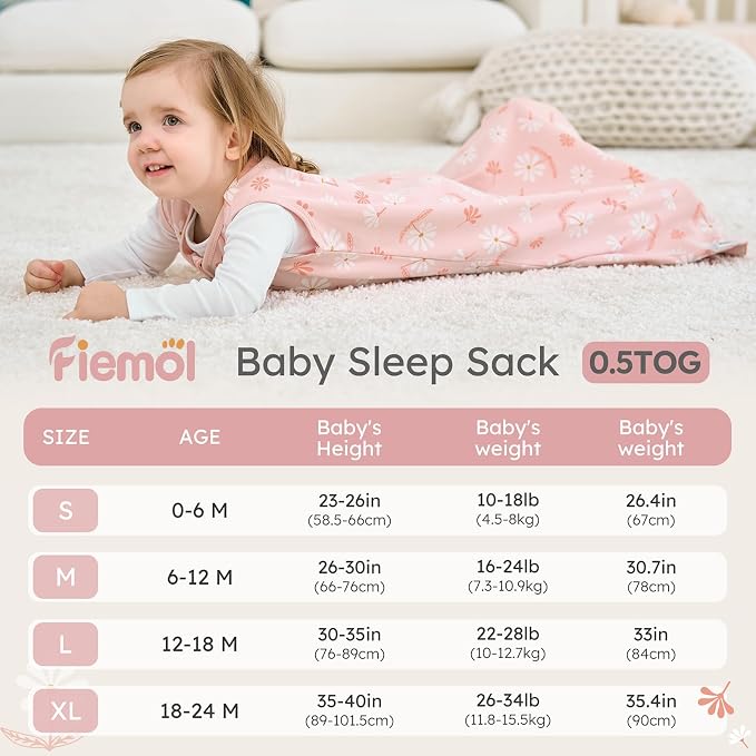 Baby Sleep Sack 0-6 Months, 100% Cotton Sleeping Sack - Image 4