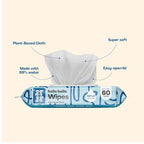 Hello Bello Extra Gentle Unscented Baby Wipes, Plant Based, Made - Image 2