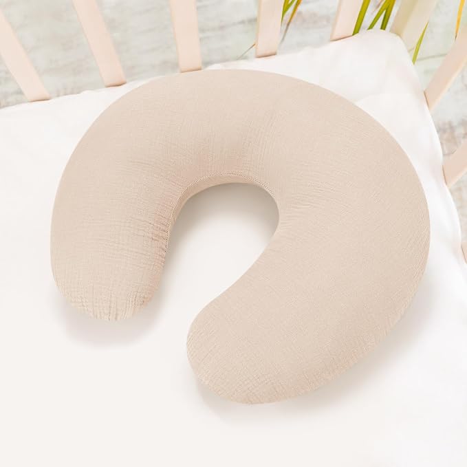 Accmor 2 Pack Muslin Nursing Pillow Covers, 100% Cotton Soft Nursing Covers - Image 6