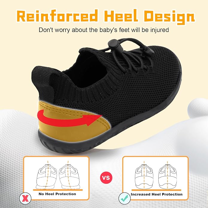 FEETCITY Baby Shoes Boys Girls First Walking Shoes Lightweight Infant Sneakers - Image 3