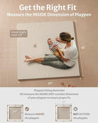 Blissful Diary Vegan Leather Baby Play Mat, 50x50 Thick Foam Cushioned & - Image 2