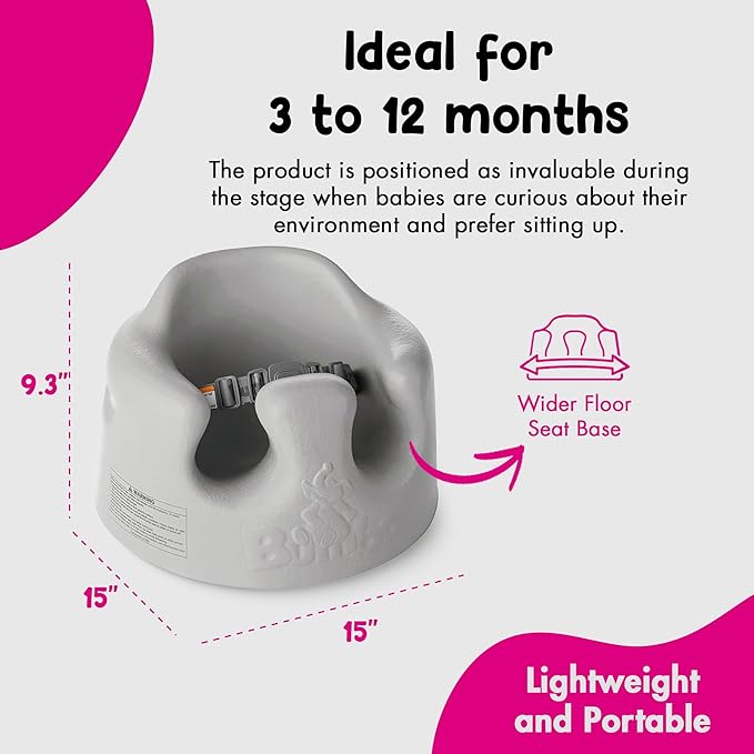 Bumbo Baby Infant Soft Foam Comfortable Support Wide Floor Seat - Image 3